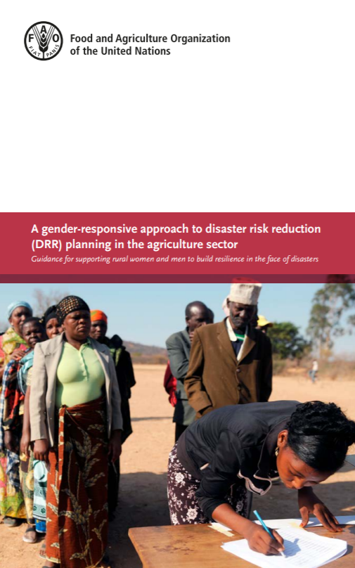 Guidance Note: A gender-responsive approach to disaster risk reduction (DRR) planning in the agriculture sector